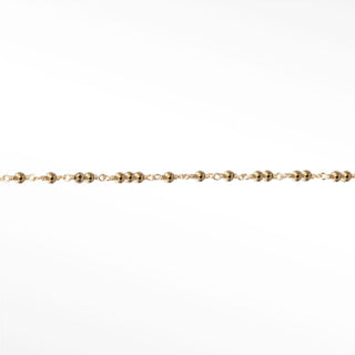 Ethereal Hematite Permanent Jewelry Chain | Solid 14K Yellow Gold - Sample