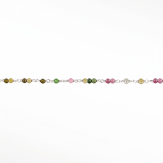 Ethereal Multi Tourmaline Permanent Jewelry Chain | Sterling Silver - Sample
