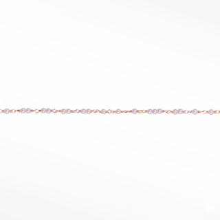 Ethereal Pearl Permanent Jewelry Chain | Solid 14K Rose Gold - Sample