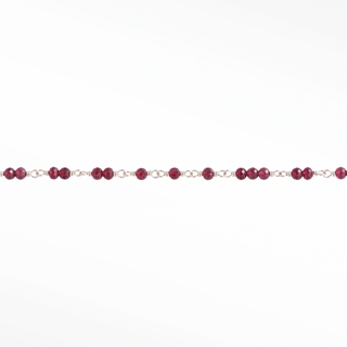 Ethereal Red Garnet Permanent Jewelry Chain | Sterling Silver - Sample