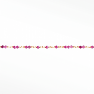 Ethereal Ruby Permanent Jewelry Chain | 14/20 Yellow Gold Filled - Sample
