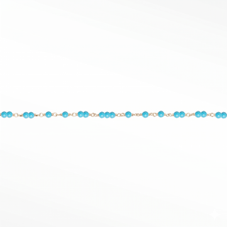 Ethereal Turquoise Permanent Jewelry Chain | Sterling Silver - Sample
