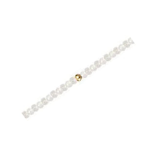 Topaz White gemstone chain detail with yellow gold-filled findings