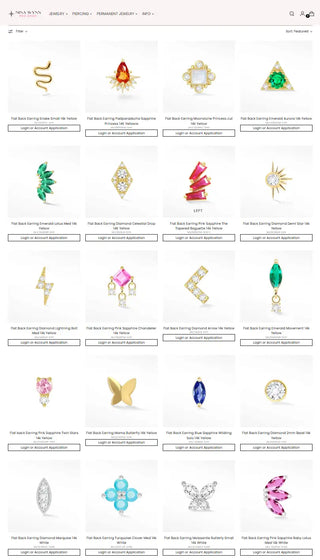 Yellow gold-plated flat back earrings with colorful gemstone accents.