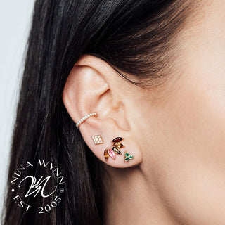Diamond of Diamond 18k White Gold Stud Earrings [product_metal] [product_color]  - Nina Wynn Designs 