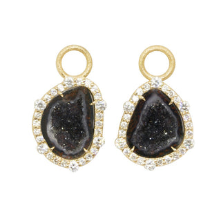 Geode 18k Yellow Gold Earring Charms