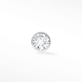 Diamond Bezel Flat back Earring 14k White Gold [product_metal] [product_color]  - Nina Wynn Designs 