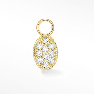Oval 7mm Diamond Yellow Gold 18k Petite Charms [product_metal] [product_color]  - Nina Wynn Designs 