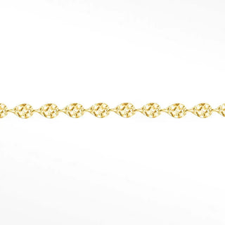 Hammer drop dainty 4.5mm 14k gold chain designer line for permanent jewelry sold by the inch - 14k yellow / inch