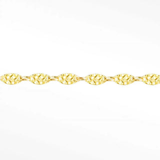 Hammer marquise tiny 4.5mm 14k gold chain designer line for permanent jewelry sold by the inch - 14k yellow / inch