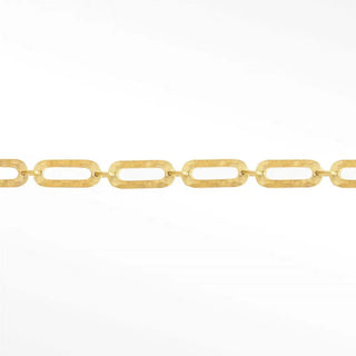 Hammer paperclip 8mm 14k gold chain designer line for permanent jewelry sold by the inch - 14k yellow / inch