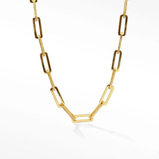 Mama Paperclip 14k Yellow Gold Necklace 18'' - Nina Wynn