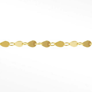 Mirror drop dainty 4.5mm 14k gold chain designer line for permanent jewelry sold by the inch - 14k yellow / inch