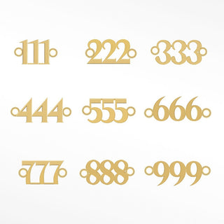 Angel Numbers 6mm 14k Yellow Gold Connectors for Permanent Jewelry - Nina Wynn