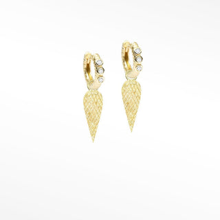 Athena 7mm Doublet Opal 18k Yellow Gold Convertible Earrings - Nina Wynn