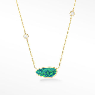 Doublet Opal 18k Yellow Gold Necklace - Nina Wynn