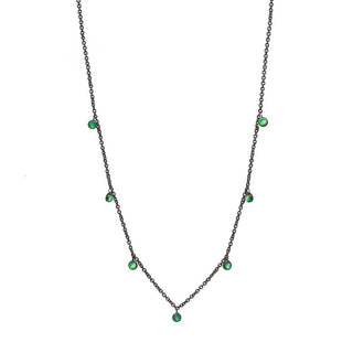 Forged Emerald Silver Necklace - Nina Wynn