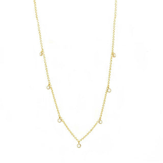 Forged Natural Diamond 18k Yellow Gold Necklace - Nina Wynn