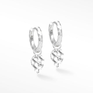 Forged Pear 12mm Silver Silver Convertible Earrings - Nina Wynn