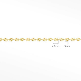 Hammer Drop Dainty 4.5mm 14k Gold Chain Designer Line for Permanent Jewelry - Nina Wynn