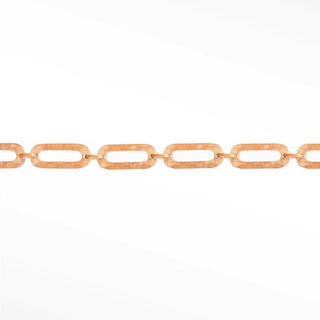 Hammer Paperclip 8mm 14k Rose Gold Chain Designer Line for Permanent Jewelry - Nina Wynn