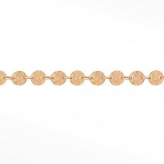 Hammer Round 4mm 14k Rose Gold Chain Designer Line for Permanent Jewelry - Nina Wynn
