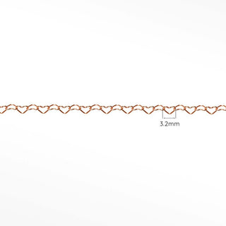 Heart Rose Gold Filled Chain for Permanent Jewelry - Nina Wynn