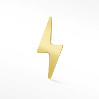 Lightning Bolt Flat back Earring 14k Yellow Gold - Nina Wynn