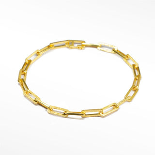 Mama Paperclip Gold Vermeil Bracelet 8'' - Nina Wynn