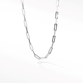 Mama Paperclip Silver Necklace 18'' - Nina Wynn