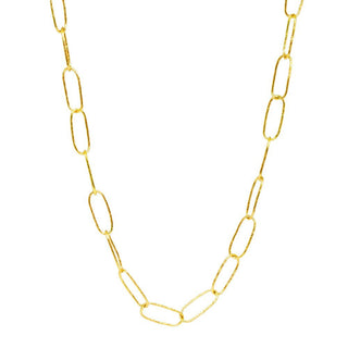Maxi Textured Paperclip Gold Vermeil Chain - Nina Wynn