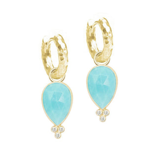 Mia Arizona Turquoise 18k Yellow Gold Dangle Earrings - Nina Wynn