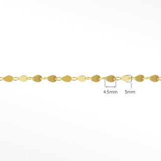 Mirror Drop Dainty 4.5mm 14k Gold Chain Designer Line for Permanent Jewelry - Nina Wynn