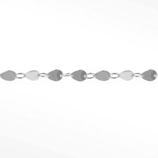 Mirror Drop Dainty 4.5mm 14k White Gold Chain Designer Line for Permanent Jewelry - Nina Wynn