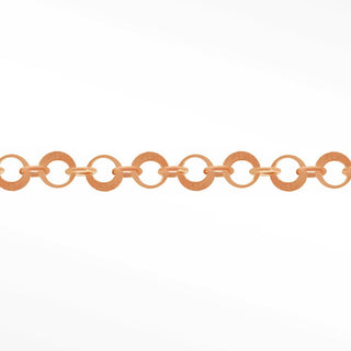 Mirror Hollow Round 3mm 14k Rose Gold Chain Designer Line for Permanent Jewelry - Nina Wynn
