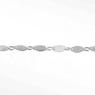 Mirror Marquise Tiny 4.5mm 14k White Gold Chain Designer Line for Permanent Jewelry - Nina Wynn