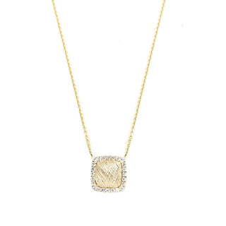 Spirit Lace Pave 9mm Natural Diamond 18k Yellow Gold Necklace - Nina Wynn